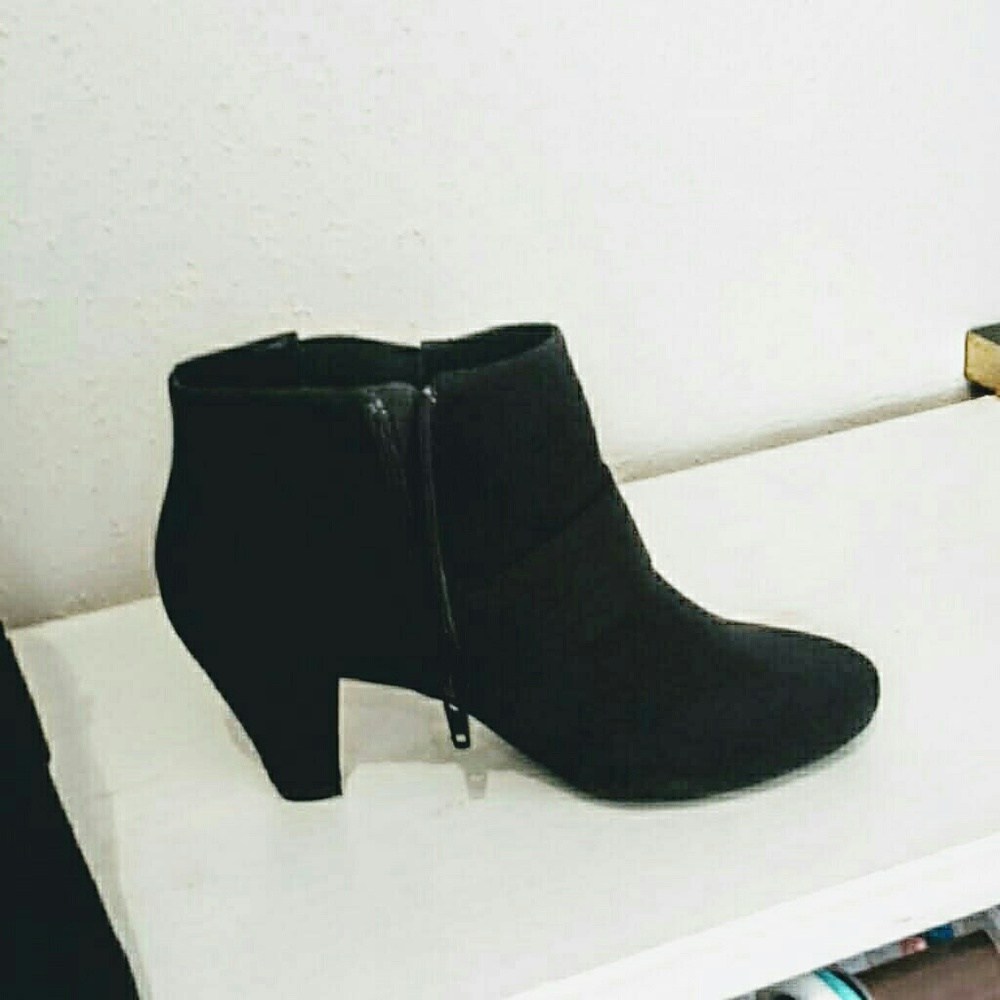 Ankle boots crushed velour type fabric new